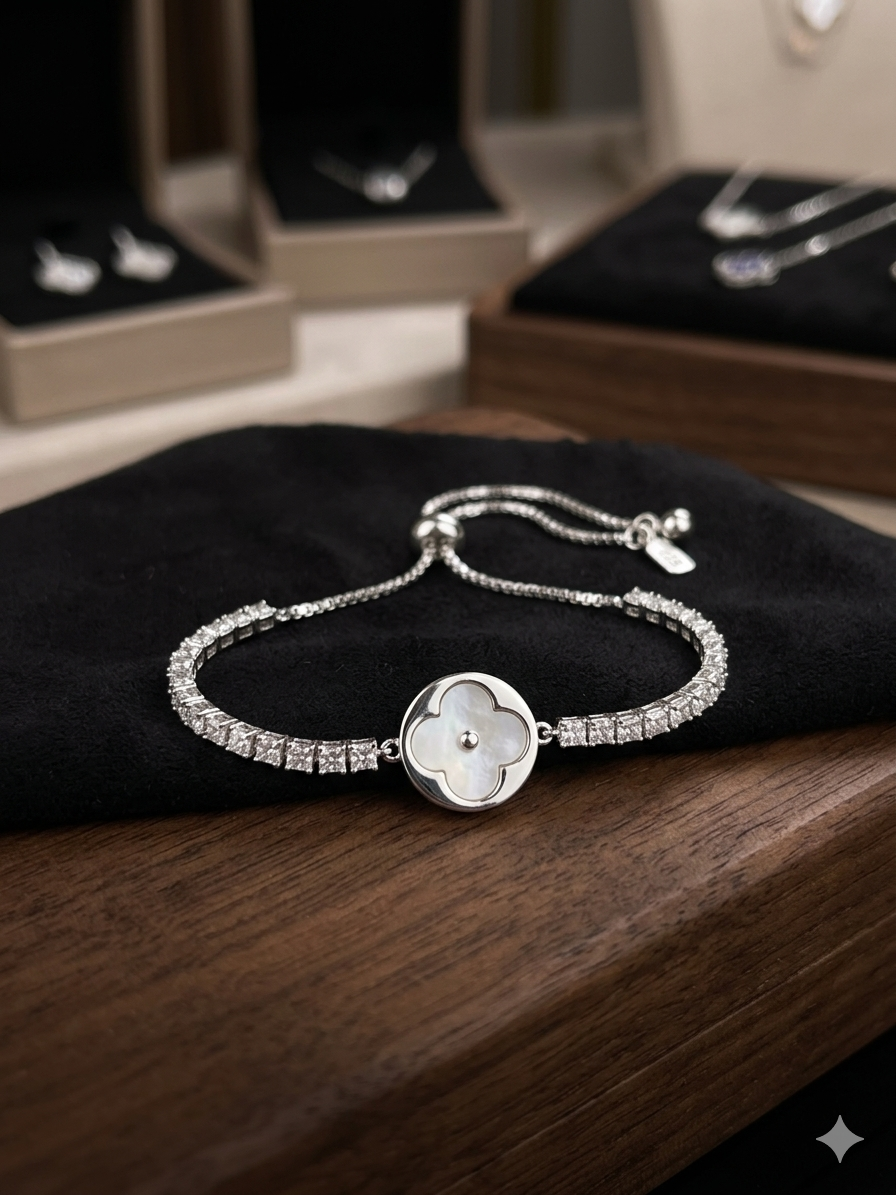 Pulsera de plata ajustable