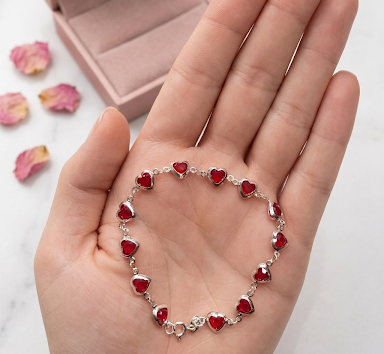 Pulsera rojo intenso